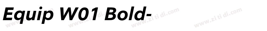 Equip W01 Bold字体转换